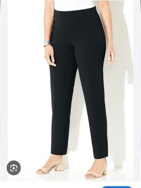 J. Crew Black Straight-Leg Pull-On Pants